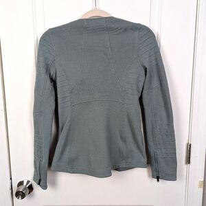 Athleta | Sage Green Moto Zip Jacket Size XXS